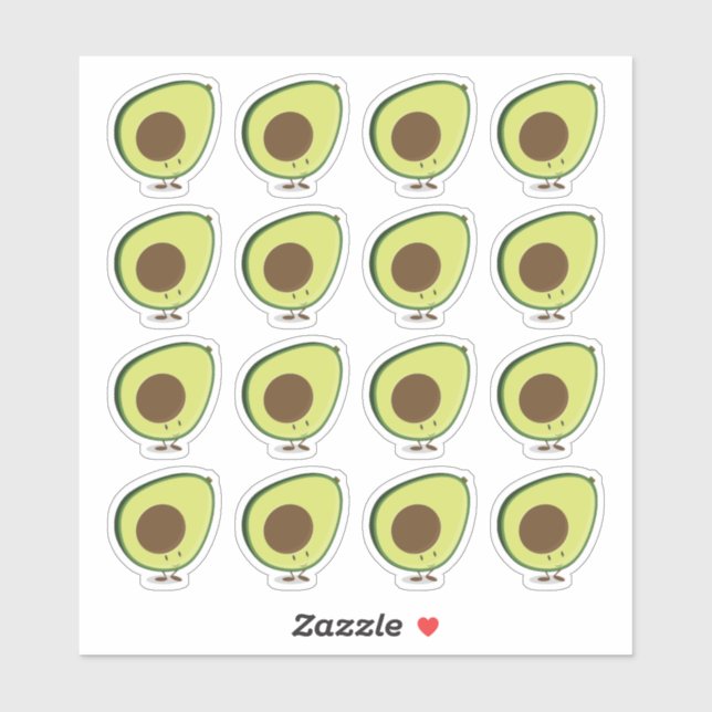 Sticker Avocado sympa (Feuille)