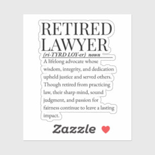 Sticker Avocat à la retraite