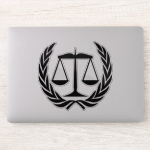 Sticker Avocat à l'échelle juridique de la justice