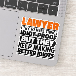 Sticker Avocat J'Essaie De Rendre Les Choses Drôle Drôle A