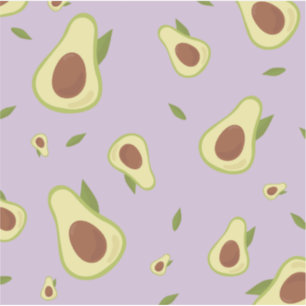 Sticker Avocats motif rétro amusant vert & violet