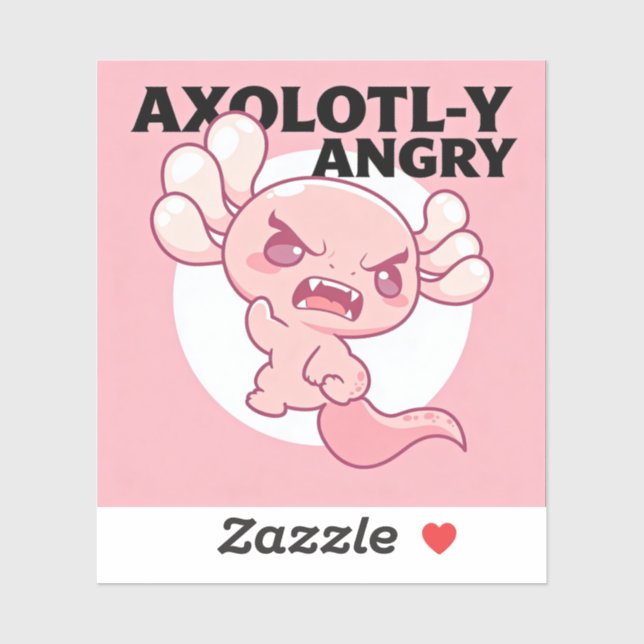 STICKER AXOLOTL-Y ANGRY (Feuille)