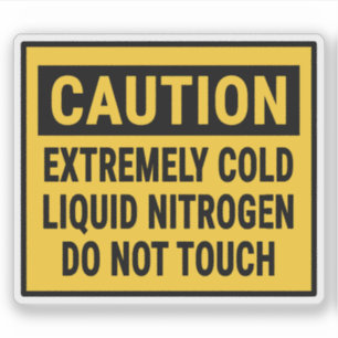 Sticker Azote Liquide Extrêmement Froid Ne Touche Pas