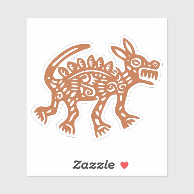 Sticker Aztec animal (Feuille)