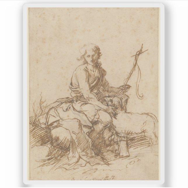 Sticker B.E. Murillo - Le jeune Saint Jean Baptiste (Devant)