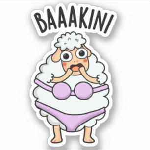 Sticker Baa-kini Funny Bikini Pun