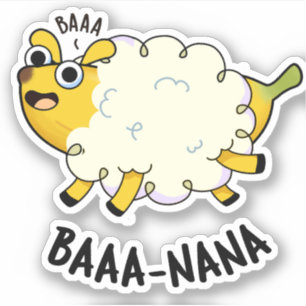 Sticker Baa-nana Funny Banana Puns