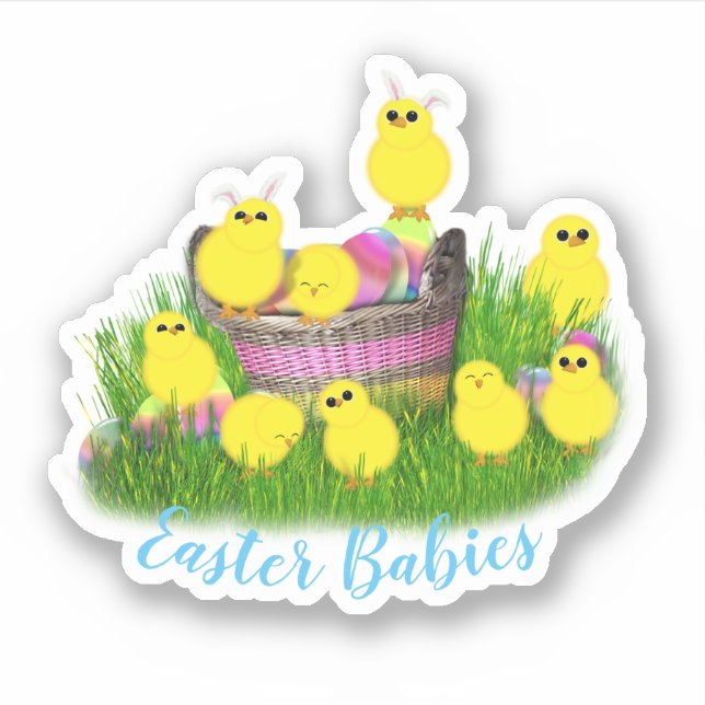 Sticker Baby Chicks Easter (Devant)