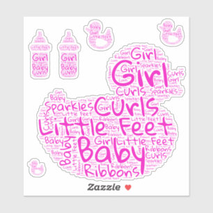 Sticker Baby Girl Shapecloud