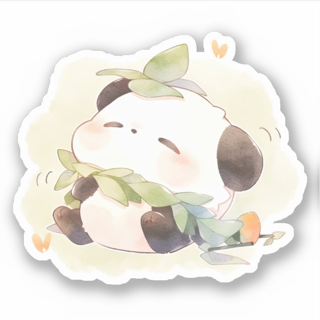 Sticker Baby Panda Obtenez un joyeux rêve (Devant)