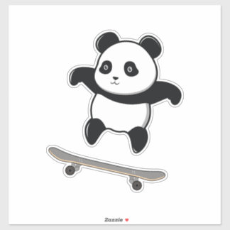 Sticker Baby Panda Skateboard