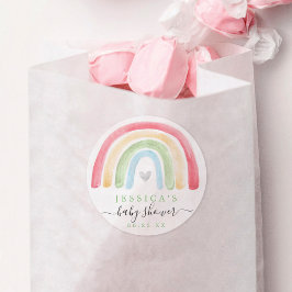 Sticker Baby shower arc-en-ciel Boho Favoriser