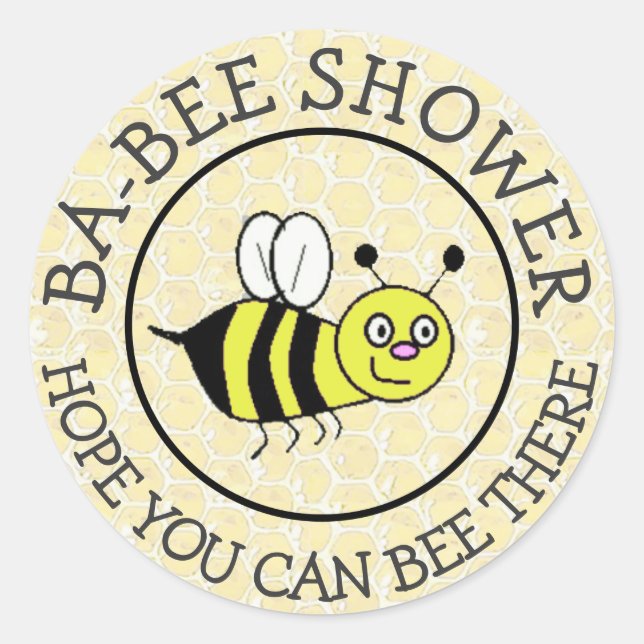 Sticker baby shower Bumble Bee (Devant)