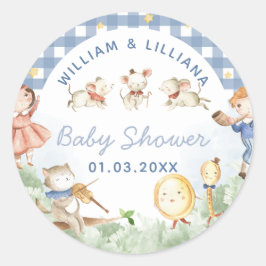 Sticker Baby shower de rime de pépinière