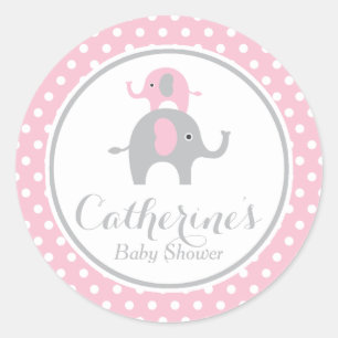 Sticker Baby shower Eléphant doux