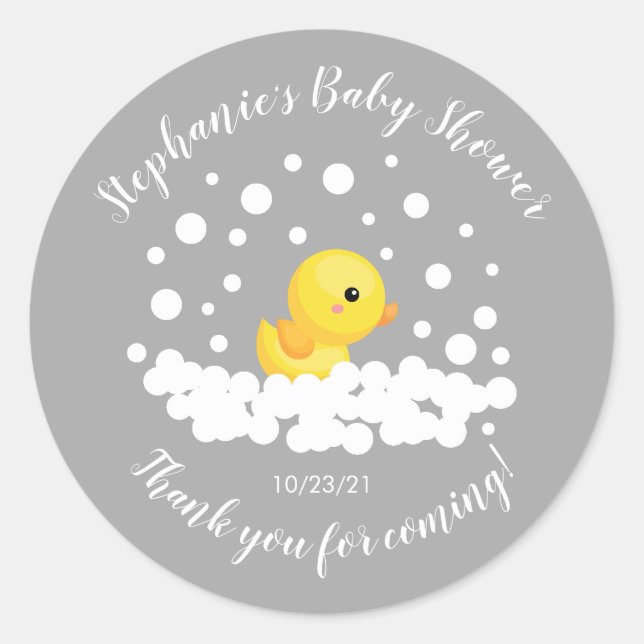 Sticker Baby shower en caoutchouc mou Favoriser (Devant)