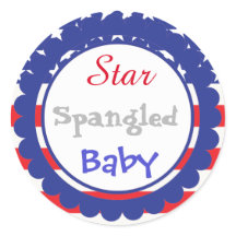 Sticker Baby shower Étoffé