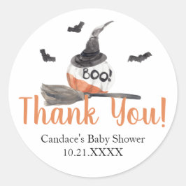 Sticker Baby shower Halloween "A Little Boo"