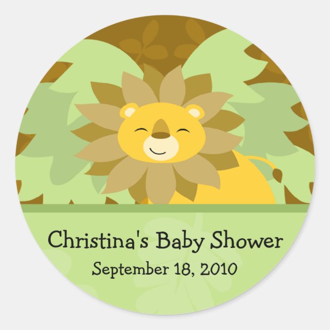 Sticker Baby shower Lion (Devant)