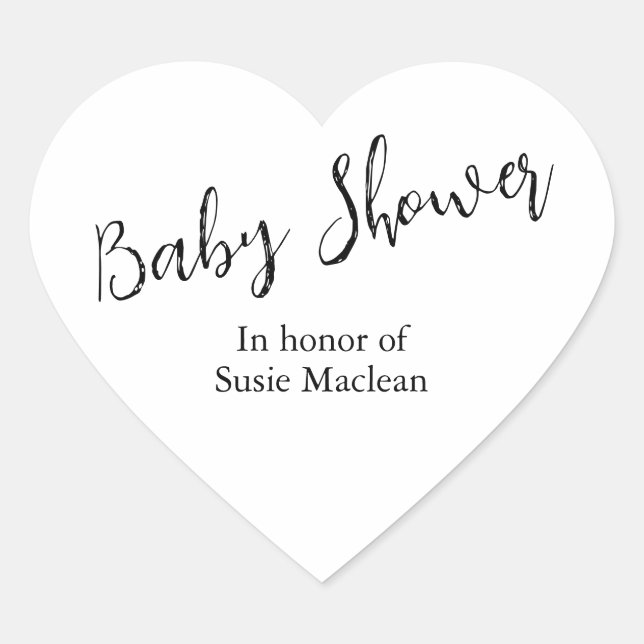 Sticker Baby shower minimaliste (Devant)