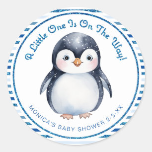 Sticker Baby shower Pingouin mignon