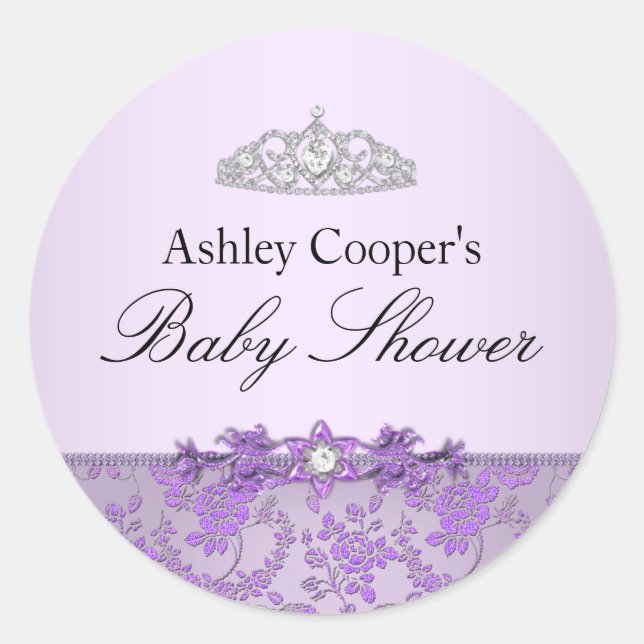 Sticker Baby shower Princess (Devant)