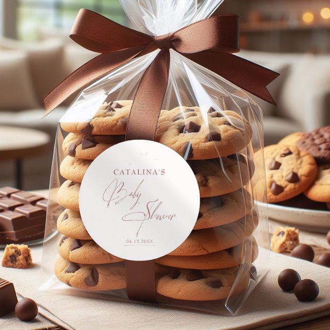 Sticker Baby shower rose doux (Créateur téléchargé)