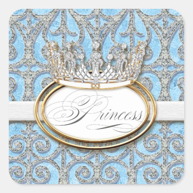 Sticker Baby shower Royal Princess Crown Girl (Devant)