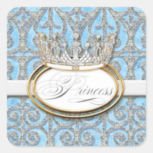 Sticker Baby shower Royal Princess Crown Girl