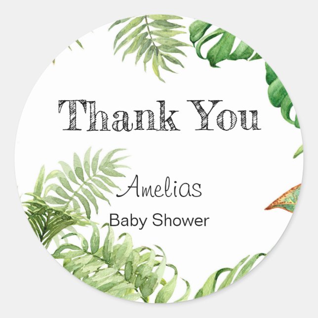 Sticker Baby shower Safari (Devant)