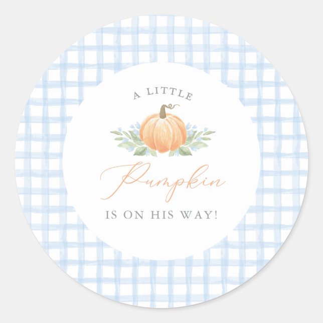 Sticker baby shower | Un Petit Citrouille (Devant)
