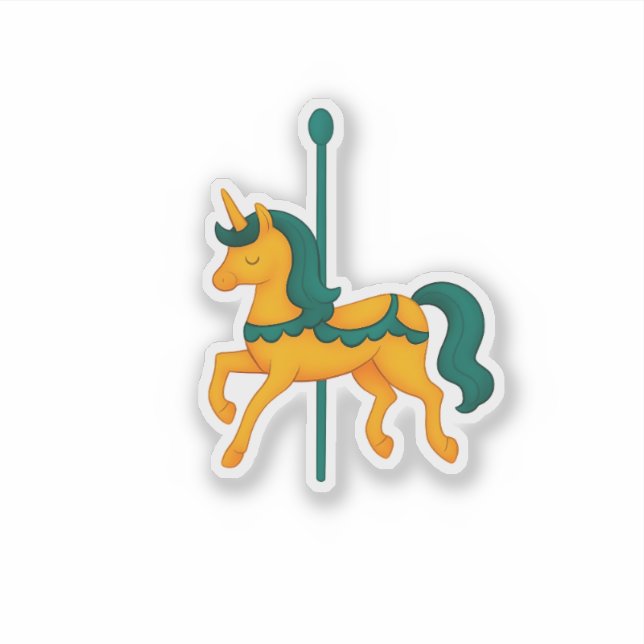 Sticker Baby shower Unicorne Whimsical (Devant)