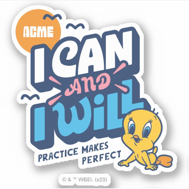 Sticker Baby TWEETY™ - Je Peux Et Je Vais (Devant)