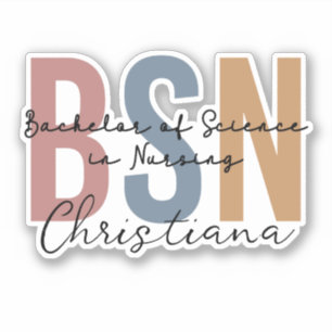 Sticker Baccalauréat en sciences BSN personnalisé en soins