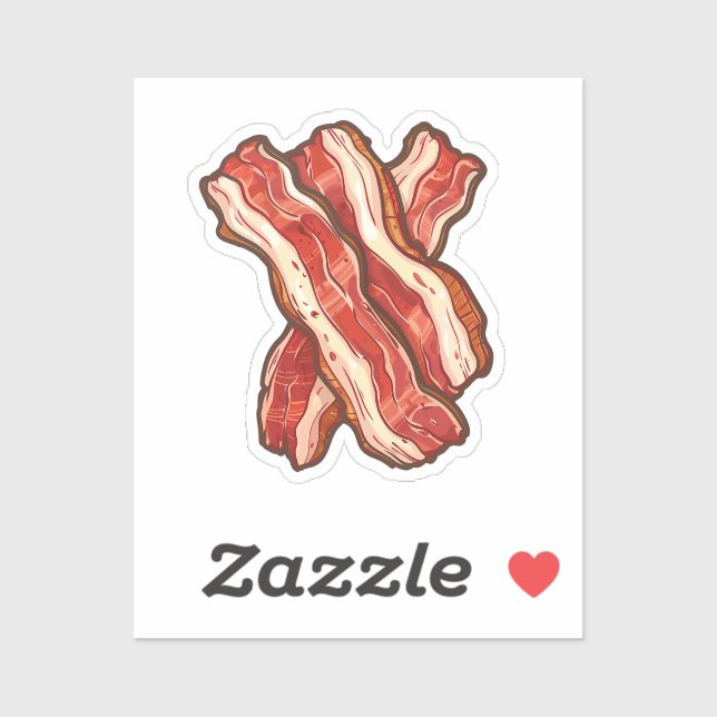 Sticker Bacon de dessin animé (Feuille)