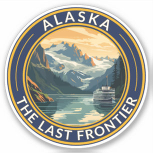 Sticker Badge d'art de voyage de l'Alaska