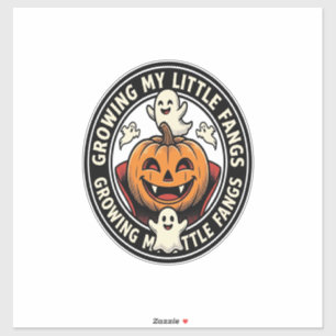 Sticker Badge de citrouille de vampire faisant pousser mes