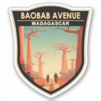 Badge de voyage de l'avenue Baobab Madagascar