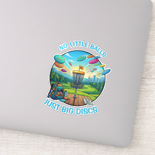 Sticker Badge Rétro Drôle de Golf à Disque Illustration Vi