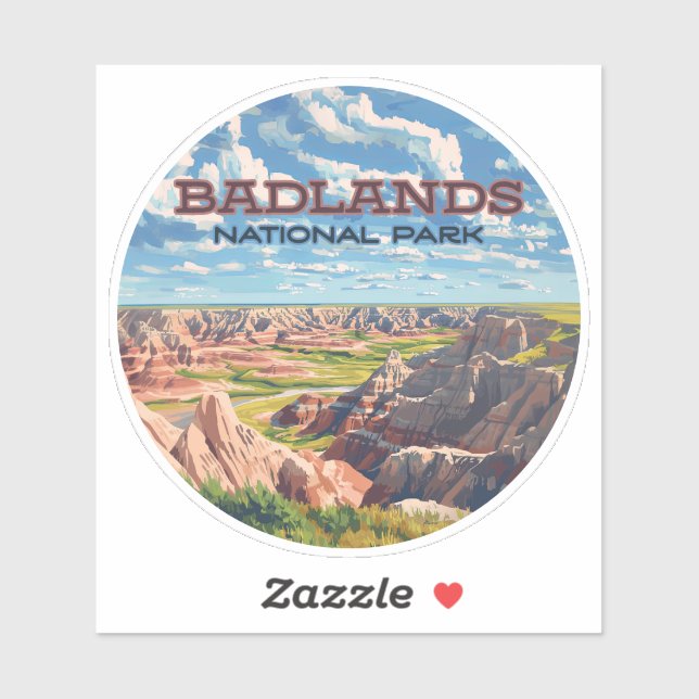 Sticker Badlands National Park South Dakota Landcape (Feuille)