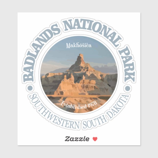 Sticker Badlands NP (Feuille)