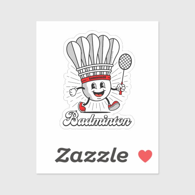 Sticker Badminton Mascot Classic (Feuille)