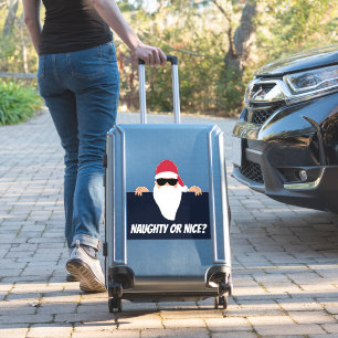 STICKER BAGAGES DE NOËL SANTA CLAUS - BÂTIMENT DE LA VOITU