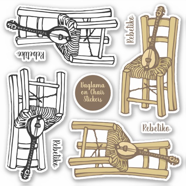 Sticker Baglama sur la chaise (Devant)