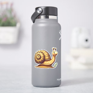 Sticker Baguette autocollante de caricature d'escargot