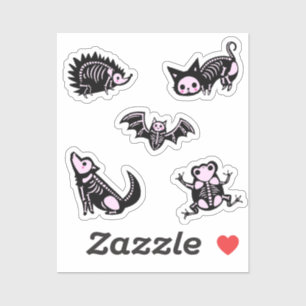 Sticker Baguette autocollante pour squelettes animaux mign