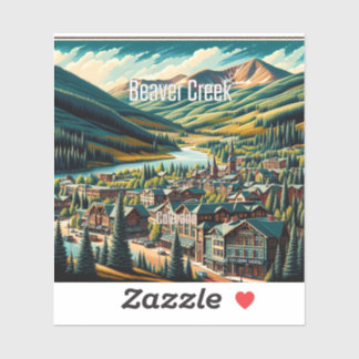 Sticker Baguette en vinyle de 3 pouces Beaver Creek Colora