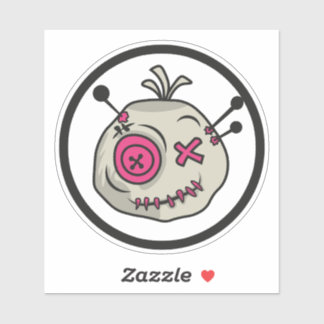 Sticker Baguette en vinyle Voodoo Petite 4" x 4"