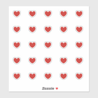 Sticker Baguettes de petit coeur rouge