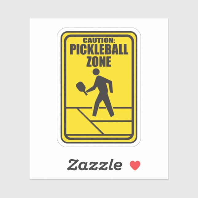 Sticker Baguettes de pickleball Zone (Feuille)